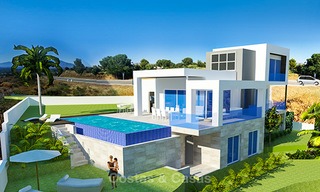 New contemporary and eco-friendly front line golf villas for sale, Mijas, Costa del Sol 8015 