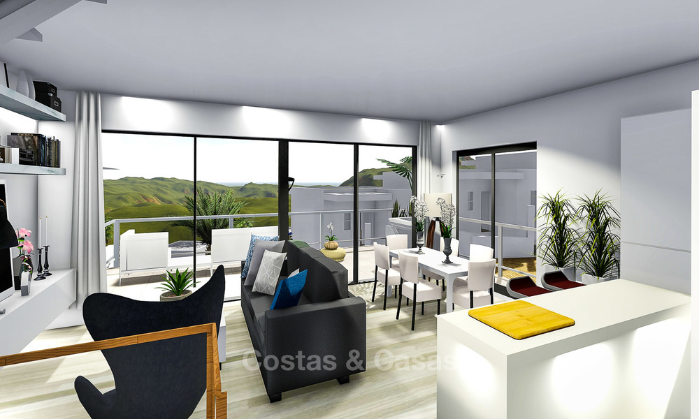 New contemporary and eco-friendly front line golf villas for sale, Mijas, Costa del Sol 8019