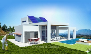 New contemporary and eco-friendly front line golf villas for sale, Mijas, Costa del Sol 8023 