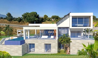 New contemporary and eco-friendly front line golf villas for sale, Mijas, Costa del Sol 8025 