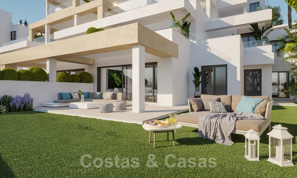 Elegant and spacious new apartments for sale, walking distance from beach and amenities, with sea views, Estepona 31384