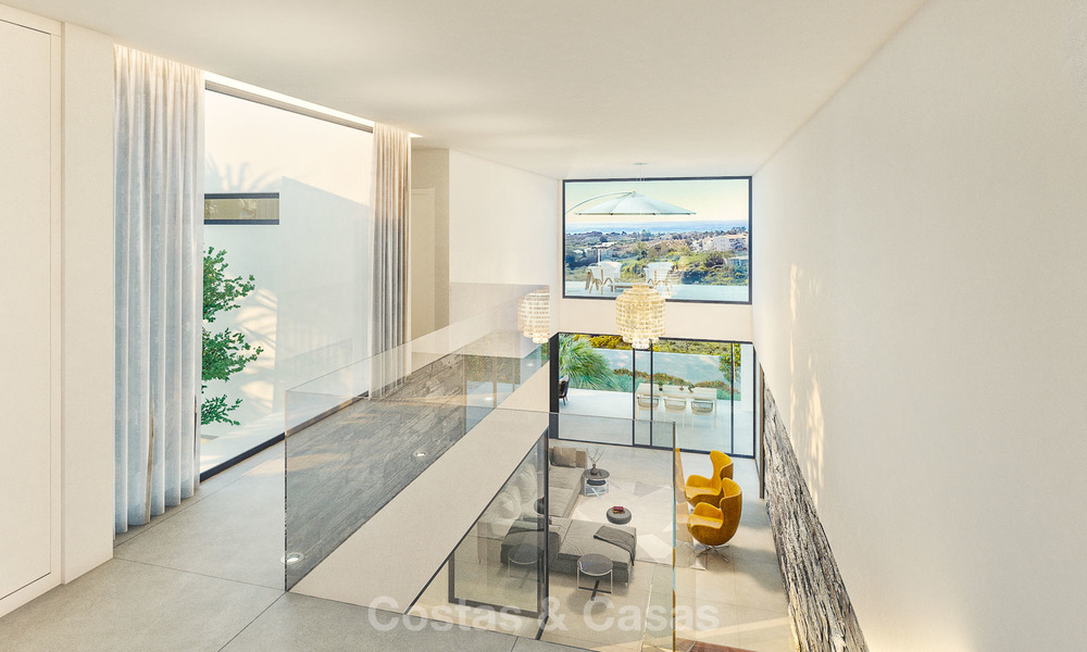 Impressive contemporary style villa with amazing sea views for sale, in a golf complex, ready to move in - Benahavis, Marbella 8473