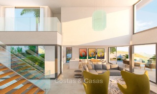 Impressive contemporary style villa with amazing sea views for sale, in a golf complex, ready to move in - Benahavis, Marbella 8476 
