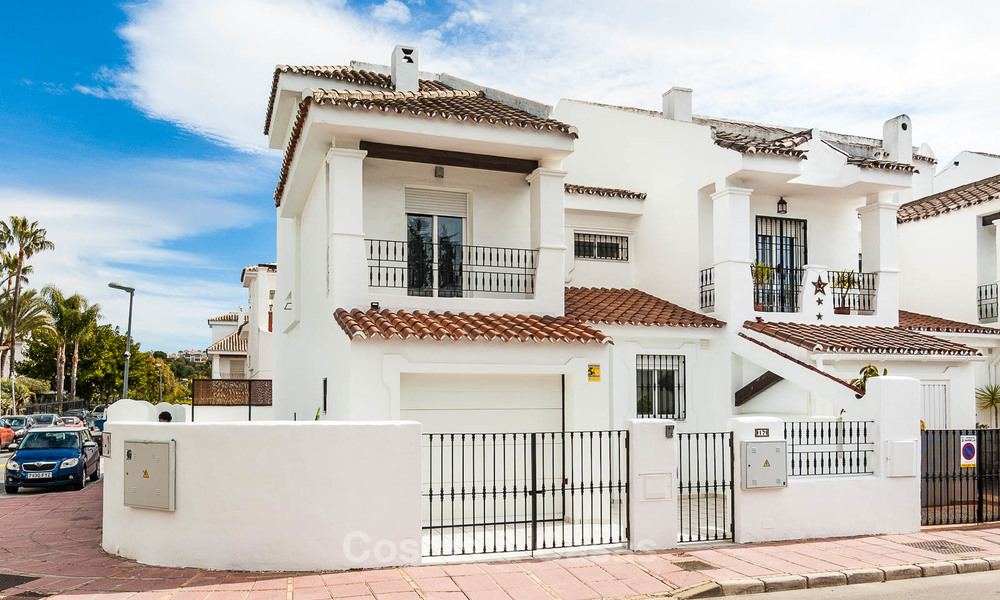Ideal renovated family semi-detached house for sale, located in Nueva Andalucia, Marbella, at walking distance to Puerto Banus 8705