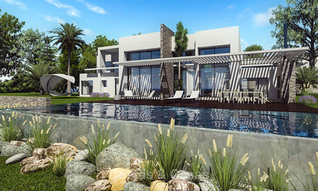 Stylish eco-friendly modern luxury villa with sea views for sale - Benalmadena, Costa del Sol 9256