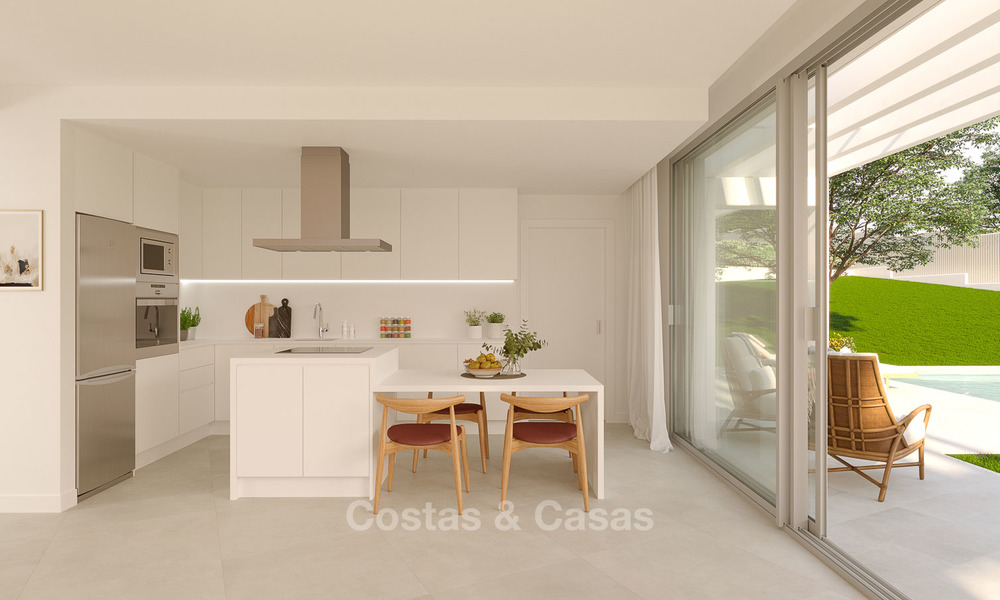 New contemporary semi-detached villas with stunning sea views for sale, front line golf, Sotogrande, Costa del Sol 9937