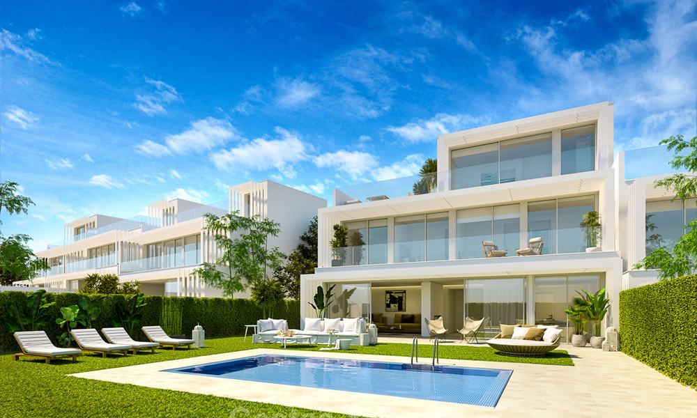 New contemporary semi-detached villas with stunning sea views for sale, front line golf, Sotogrande, Costa del Sol 9938
