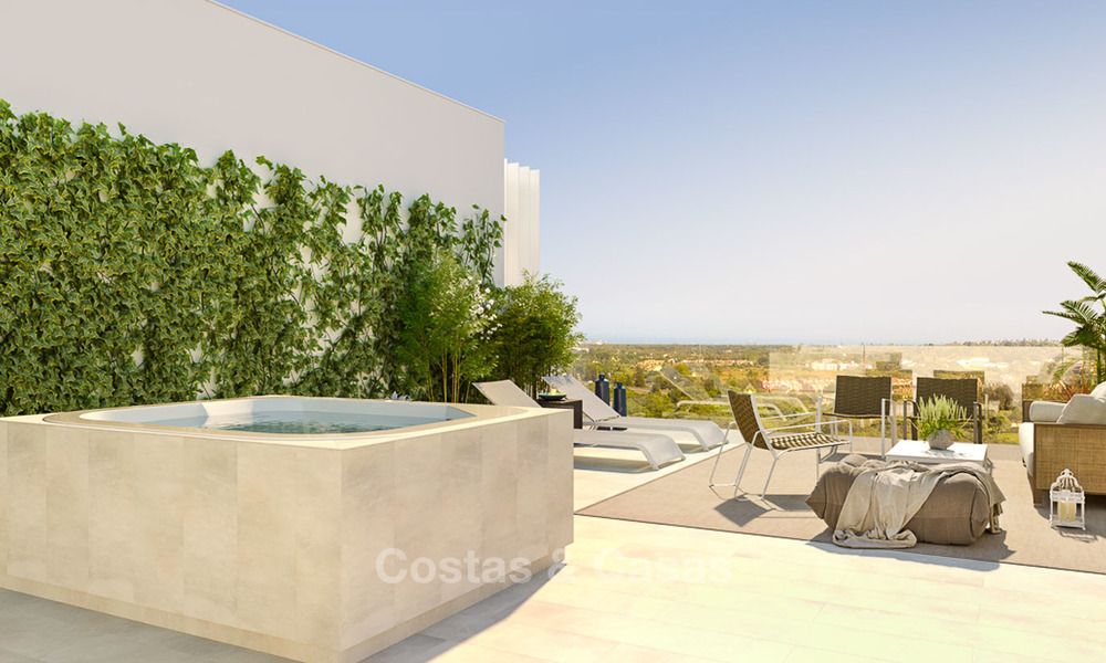 New contemporary semi-detached villas with stunning sea views for sale, front line golf, Sotogrande, Costa del Sol 9945