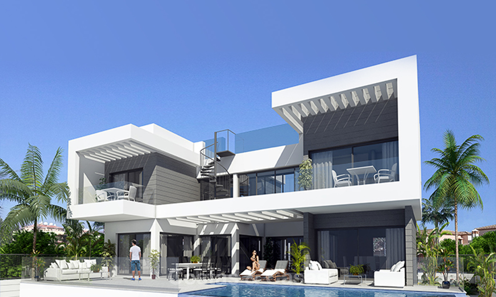 Beautiful new-built contemporary luxury villas with sea views for sale - Mijas, Costa del Sol 9959