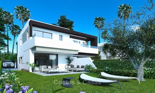 Stylish new semi-detached luxury villas for sale, New Golden Mile, Marbella - Estepona. Almost ready. Last houses! 9994 
