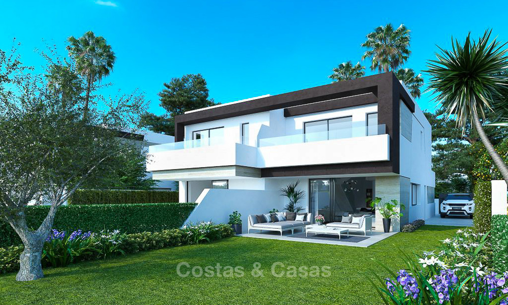 Stylish new semi-detached luxury villas for sale, New Golden Mile, Marbella - Estepona. Almost ready. Last houses! 9996