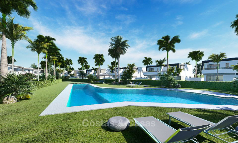 Stylish new semi-detached luxury villas for sale, New Golden Mile, Marbella - Estepona. Almost ready. Last houses! 10013