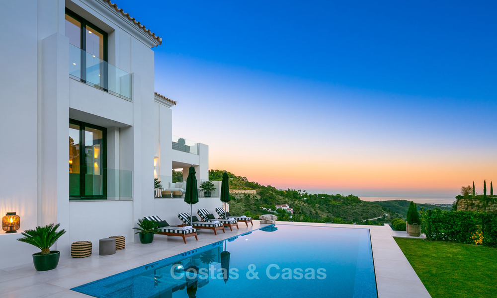 Sumptuous fully renovated villa with magnificent sea views for sale in El Madroñal, Benahavis - Marbella 10092