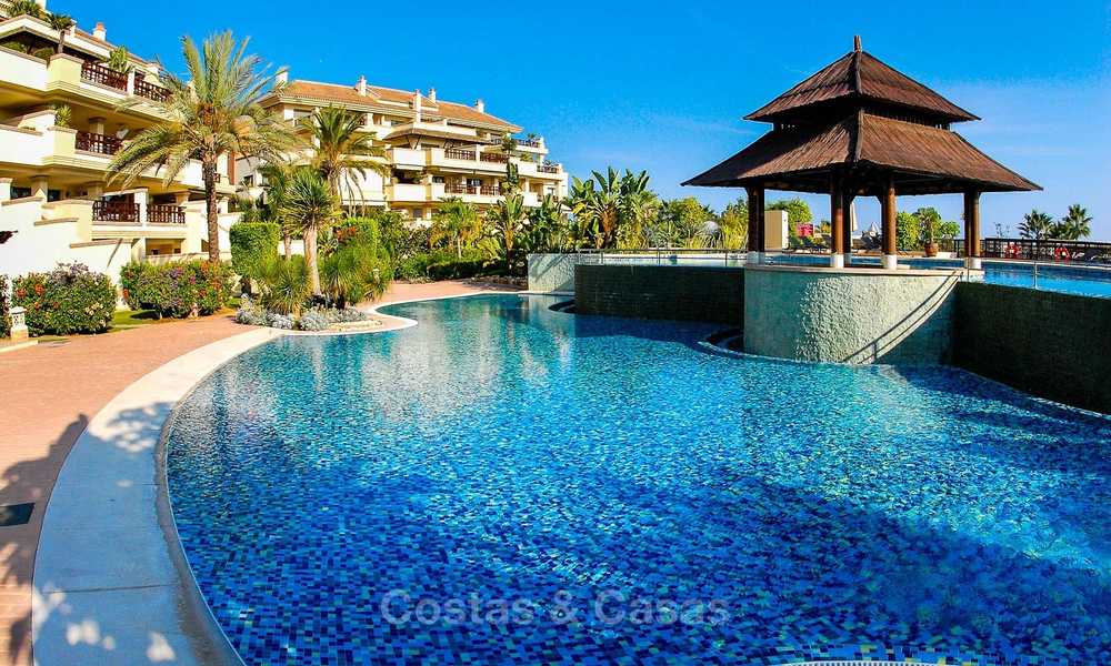 Spectacular frontline beach duplex apartment for sale, in an extraordinary complex, Puerto Banus, Marbella. 10223