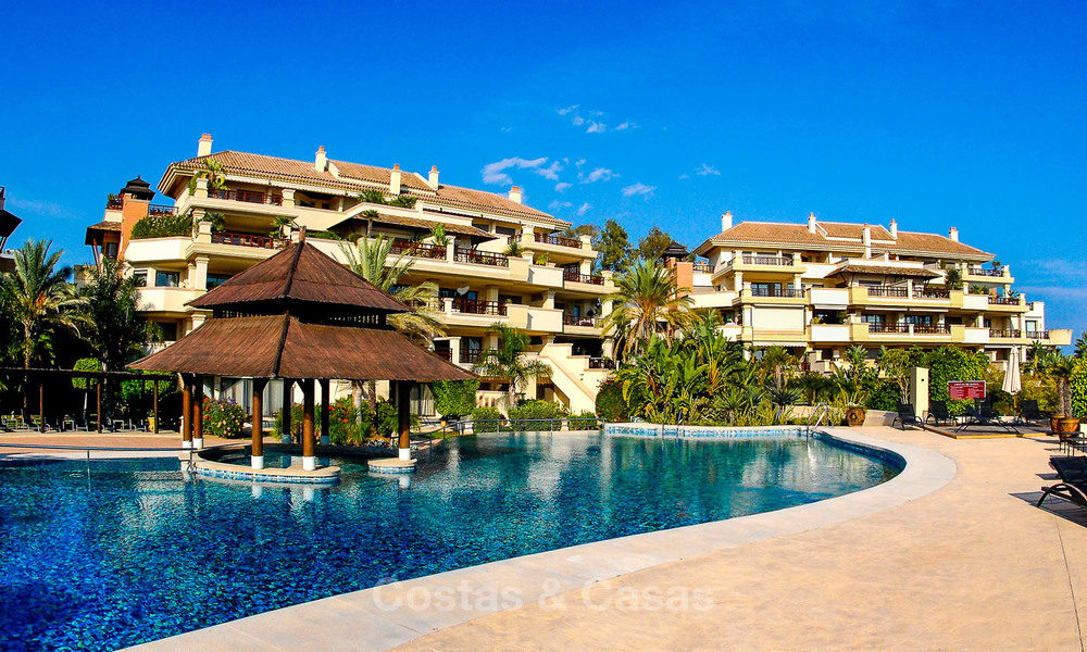 Spectacular frontline beach duplex apartment for sale, in an extraordinary complex, Puerto Banus, Marbella. 10227