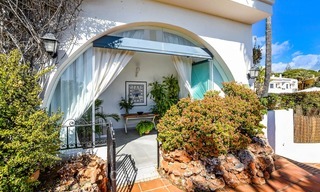 Charming, very spacious duplex ground floor apartment for sale, frontline beach and marina in Cabopino, East Marbella 10260 