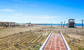 Charming, very spacious duplex ground floor apartment for sale, frontline beach and marina in Cabopino, East Marbella 10268 