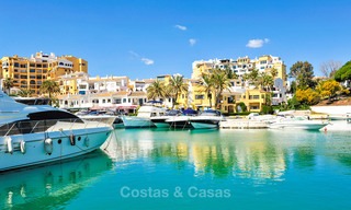Charming, very spacious duplex ground floor apartment for sale, frontline beach and marina in Cabopino, East Marbella 10269 