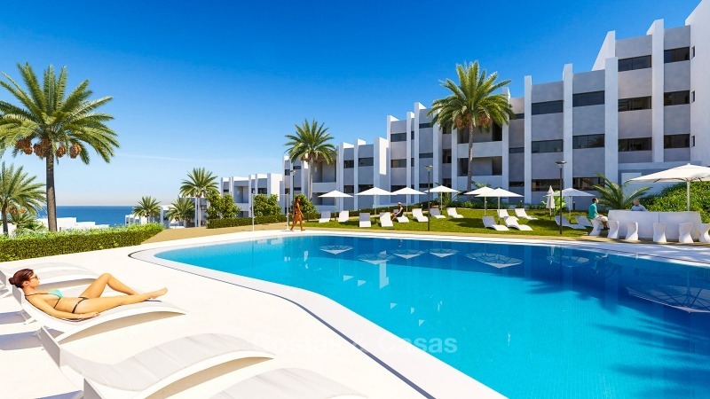 Modern contemporary luxury apartments with stunning sea views for sale, walking distance from the beach, La Duquesa, Manilva, Costa del Sol 10822 