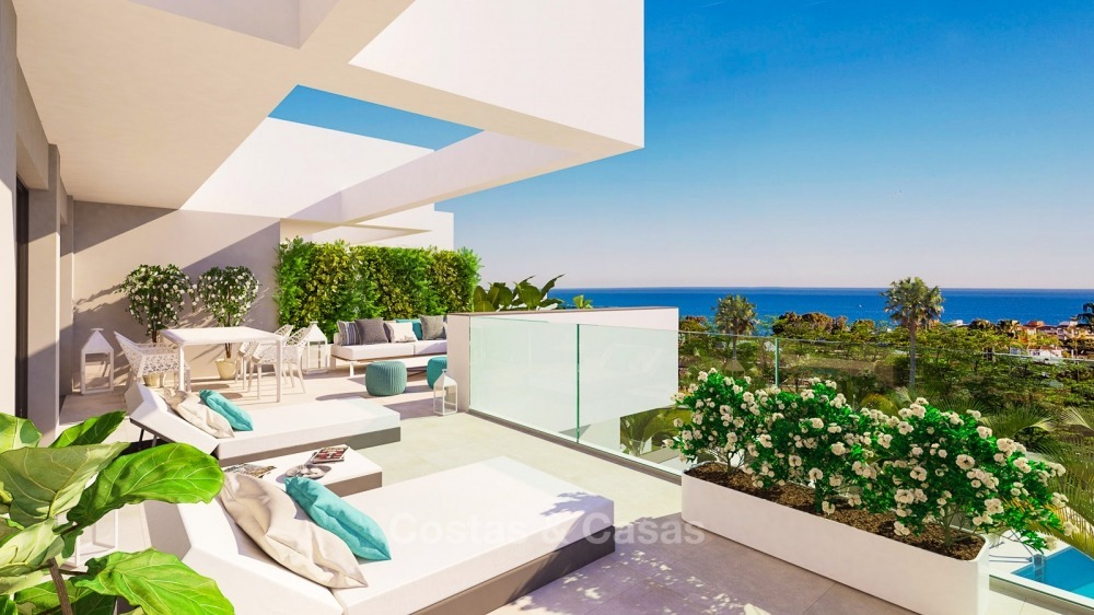 Modern contemporary luxury apartments with stunning sea views for sale, walking distance from the beach, La Duquesa, Manilva, Costa del Sol 10825