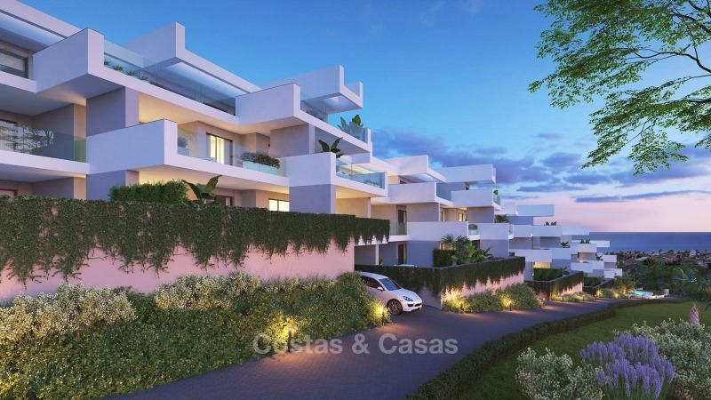 Modern contemporary luxury apartments with stunning sea views for sale, walking distance from the beach, La Duquesa, Manilva, Costa del Sol 10828 