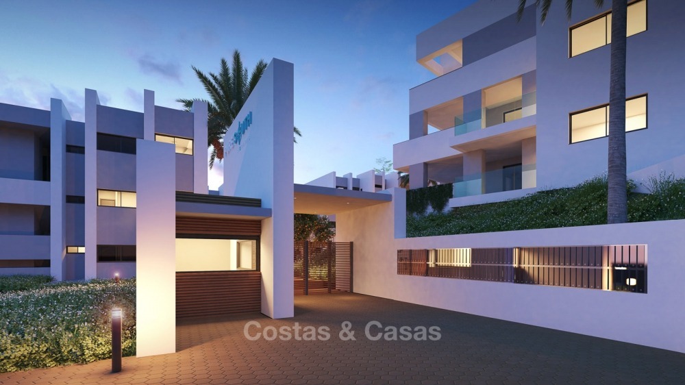 Modern contemporary luxury apartments with stunning sea views for sale, walking distance from the beach, La Duquesa, Manilva, Costa del Sol 10830