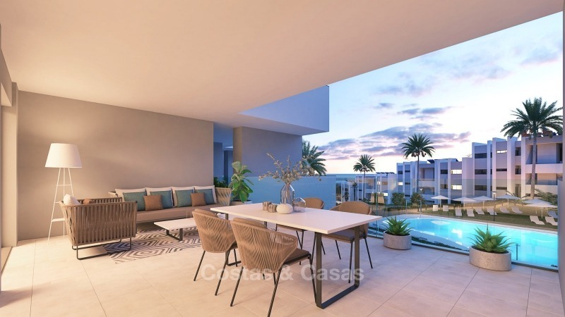 Modern contemporary luxury apartments with stunning sea views for sale, walking distance from the beach, La Duquesa, Manilva, Costa del Sol 10839 