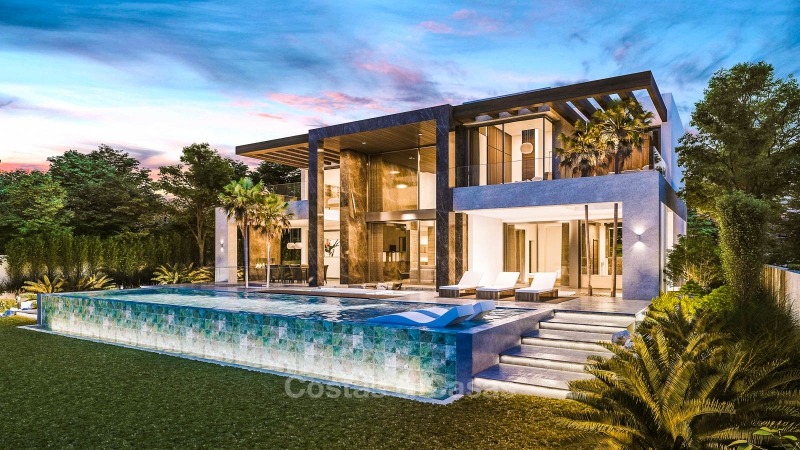 Eye-catching contemporary style villa for sale on the New Golden Mile, between Marbella - Estepona 10855 