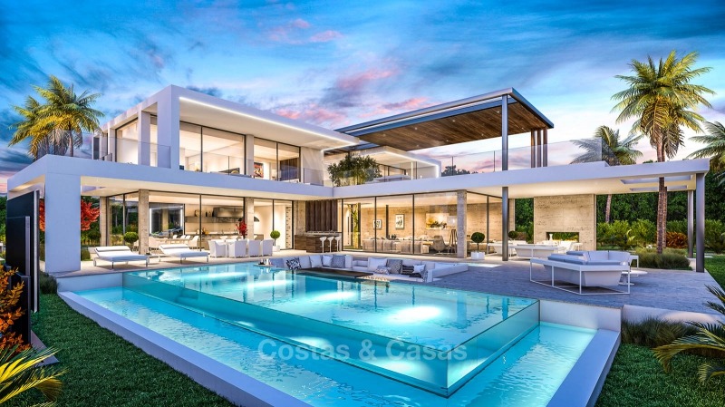 Luxurious contemporary beachside villa for sale, New Golden Mile between Marbella and Estepona 10861 