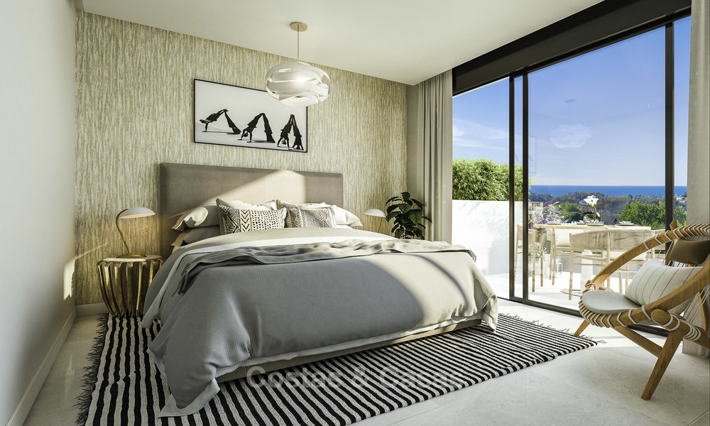 Brand new modern luxury apartments with sea views for sale, frontline golf, Marbella. Key ready. 11608