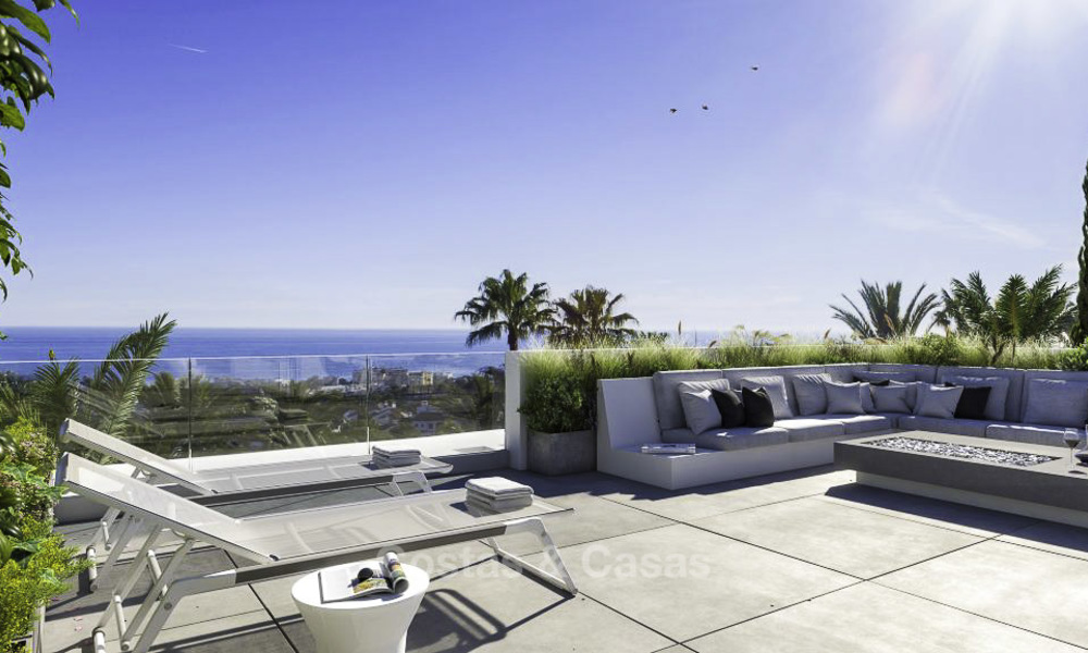 Luxurious contemporary designer villas with lovely views for sale - Sierra Blanca, Golden Mile, Marbella. Completed! 11503