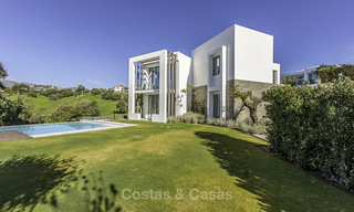 Eye-catching modern designer villa with stunning sea views for sale, frontline golf and ready to move in, East Marbella 11824 