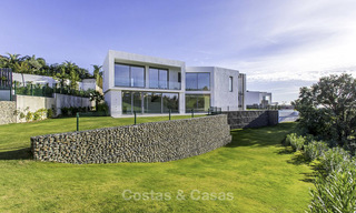 Eye-catching modern designer villa with stunning sea views for sale, frontline golf and ready to move in, East Marbella 11837 