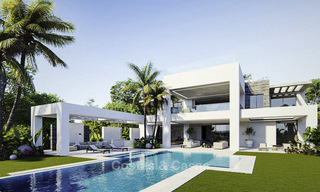 High standing luxury villa in modern contemporary style for sale, frontline golf, Benahavis - Marbella 11723 