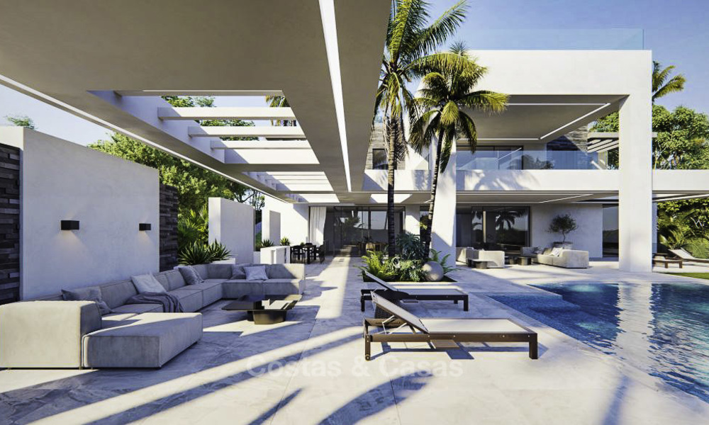 High standing luxury villa in modern contemporary style for sale, frontline golf, Benahavis - Marbella 11724