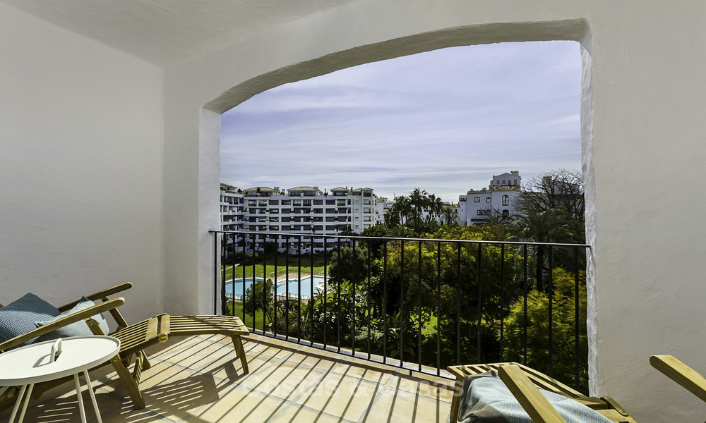Fully renovated beachside luxury apartments for sale, ready to move into, in the centre of Puerto Banus, Marbella 11890