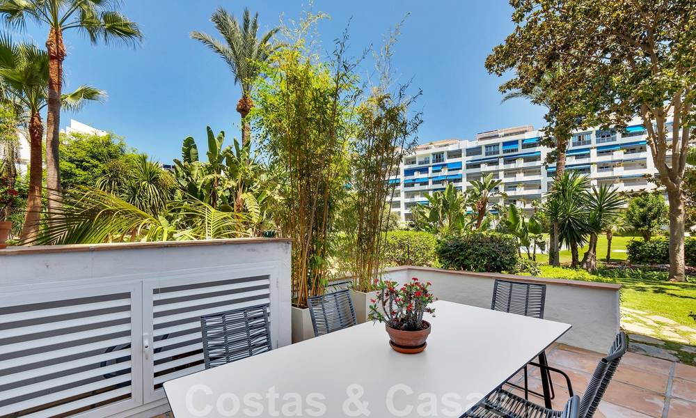Fully renovated beachside luxury apartments for sale, ready to move into, in the centre of Puerto Banus, Marbella 28162