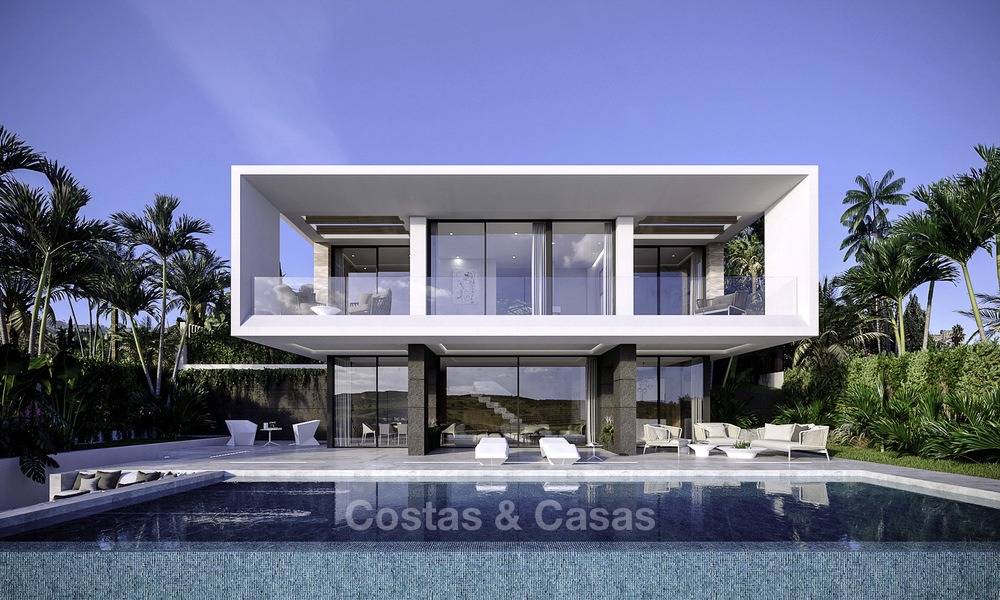 Lovely brand new modern golf villas for sale close to the center of Estepona, Costa del Sol 12023