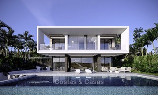 Lovely brand new modern golf villas for sale close to the center of Estepona, Costa del Sol 12023 