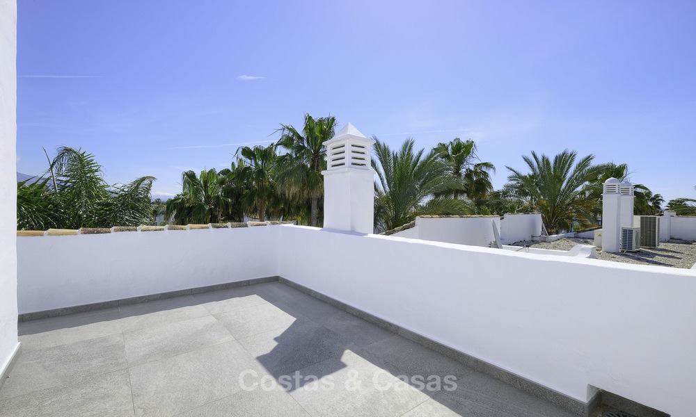 Completely renovated 3 bedroom penthouse apartment for sale in a beachside complex, between Marbella and Estepona 12503