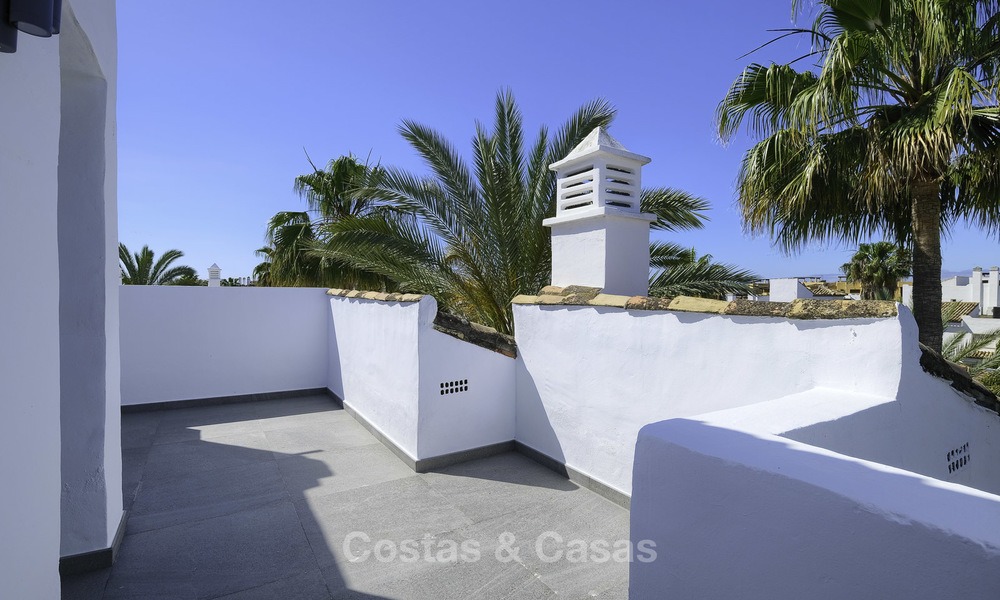 Completely renovated 3 bedroom penthouse apartment for sale in a beachside complex, between Marbella and Estepona 12508