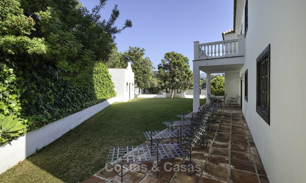 Charming traditional style villa with sea and mountain views for sale in El Madroñal, Benahavis, Marbella 12627
