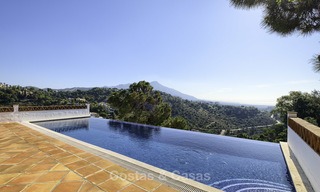 Charming traditional style villa with sea and mountain views for sale in El Madroñal, Benahavis, Marbella 12633 