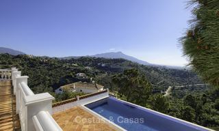 Charming traditional style villa with sea and mountain views for sale in El Madroñal, Benahavis, Marbella 12638 