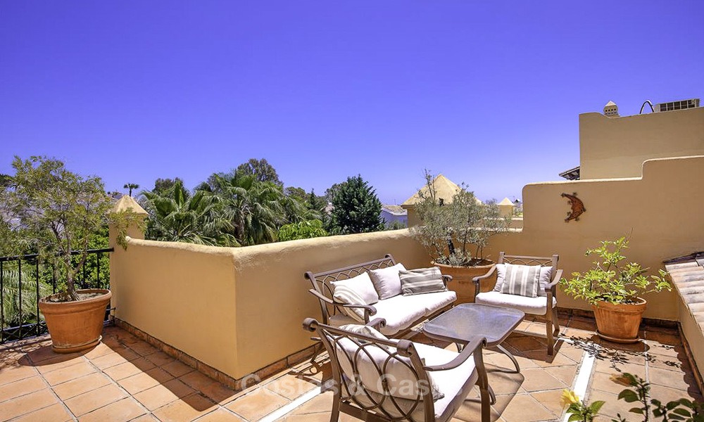 Spacious duplex penthouse apartment with panoramic views for sale between Estepona and Marbella 12685