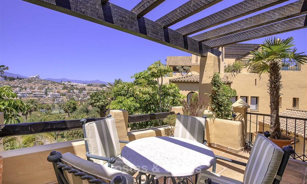 Spacious duplex penthouse apartment with panoramic views for sale between Estepona and Marbella 12697