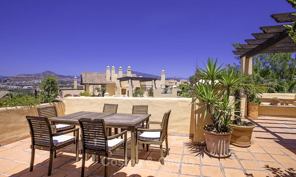 Spacious duplex penthouse apartment with panoramic views for sale between Estepona and Marbella 12705