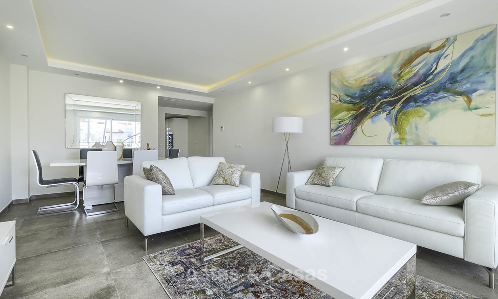 Fully renovated beachside penthouse apartment for sale on the New Golden Mile, between Estepona and Marbella 12822