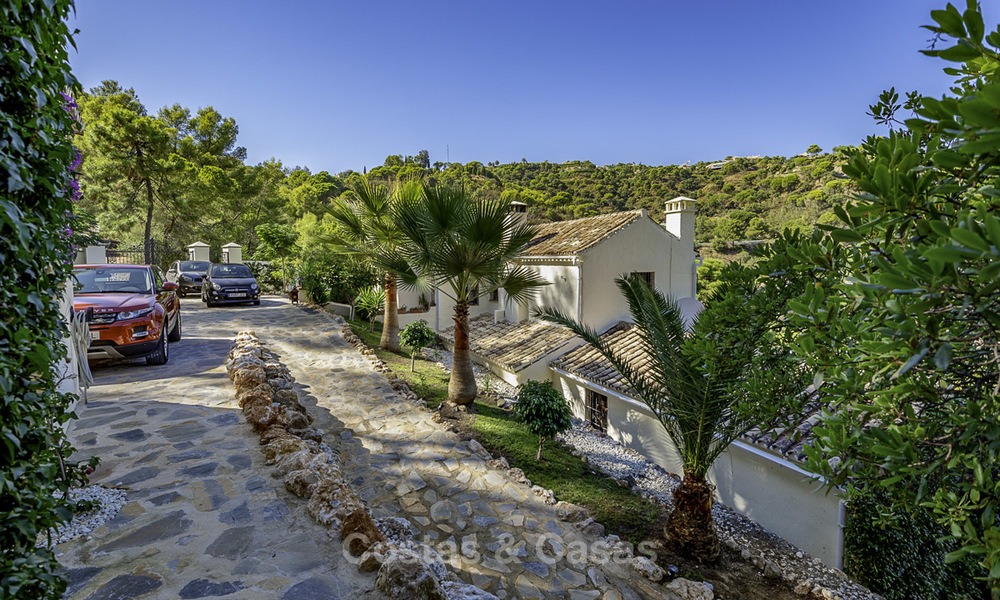Idyllic traditional villa with amazing countryside views for sale, in the exclusive gated estate of El Madroñal, Benahavis, Marbella 12957