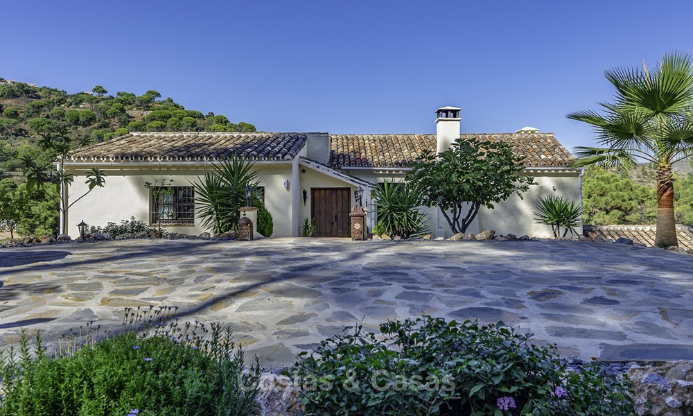 Idyllic traditional villa with amazing countryside views for sale, in the exclusive gated estate of El Madroñal, Benahavis, Marbella 12958